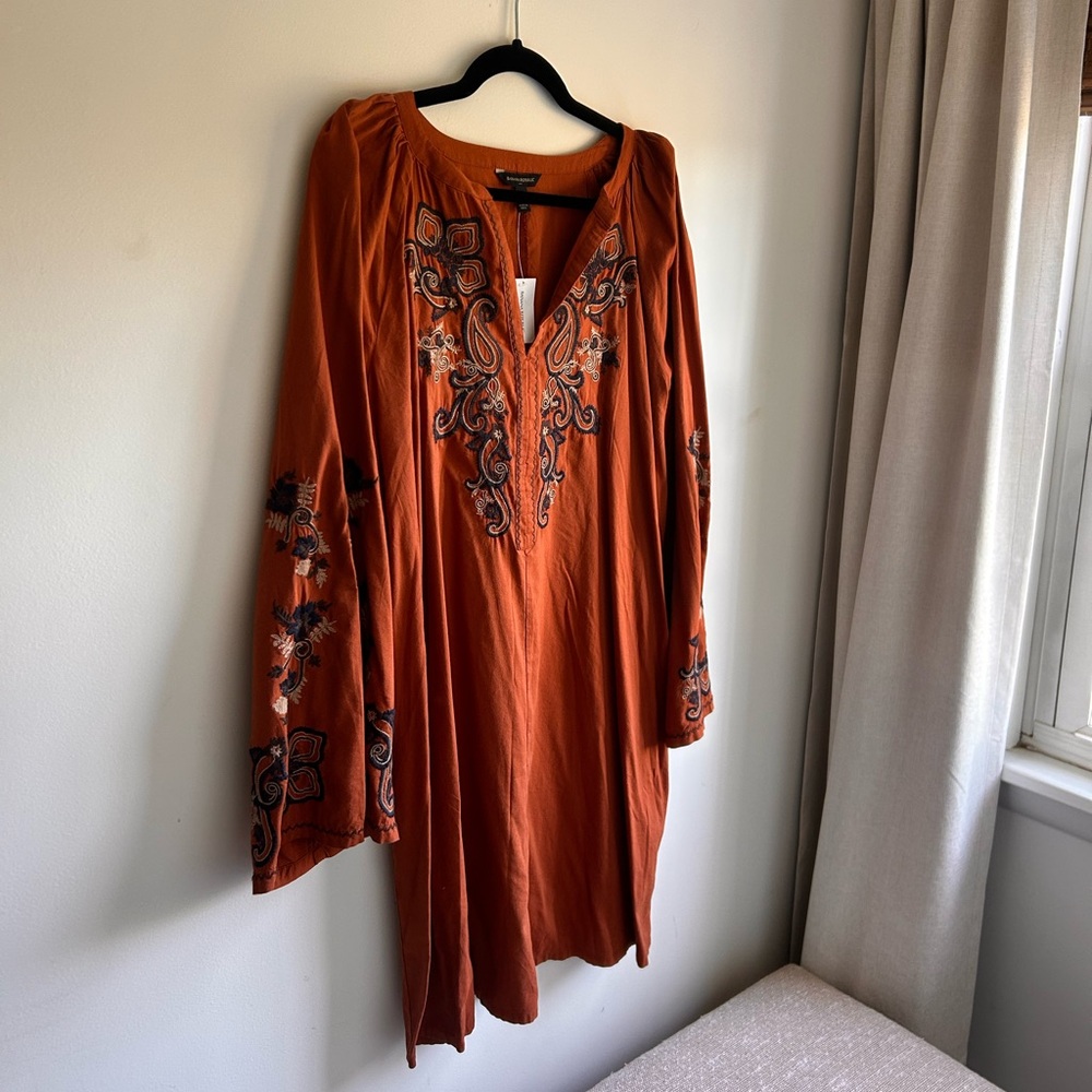 Banana Republic TALL Boho Dress with Embroidery - NWT